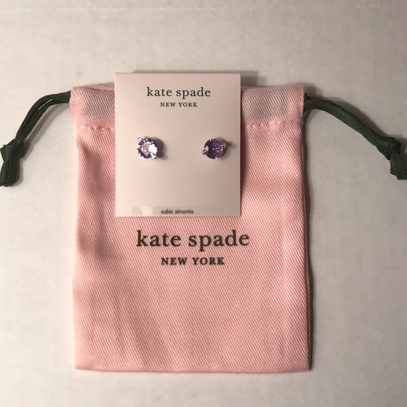 Kate Spade Duo Prong Light Amethyst Stud Earrings - Picture 12 of 12